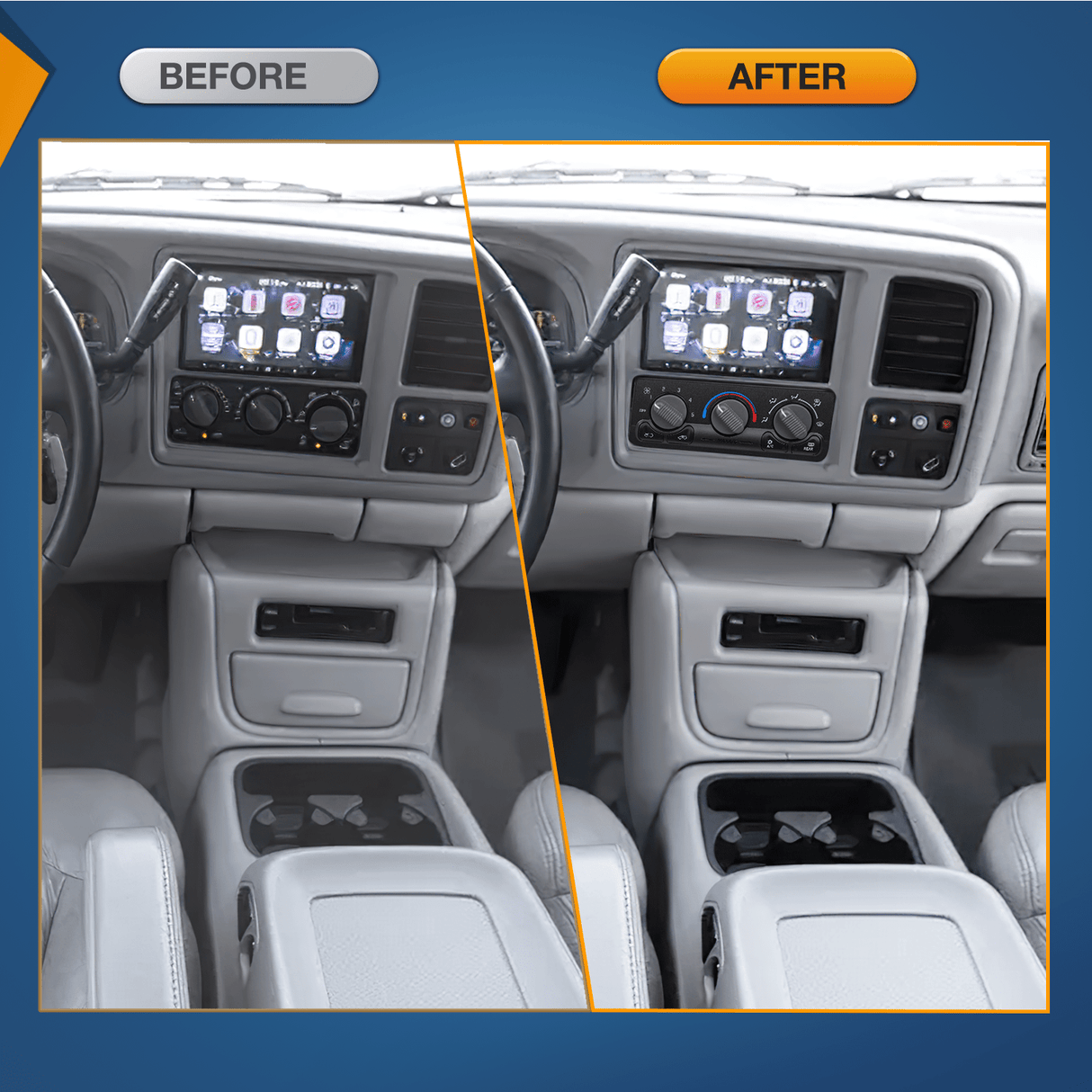 Climate Control Module A/C Heater Climate Control Module Switch Panel Compatible with 1999 2000 2001 2002 Silverado Sierra 2000-2002 Suburban/Tahoe/Yukon XL Truck Replacement Air Conditioning Control Module