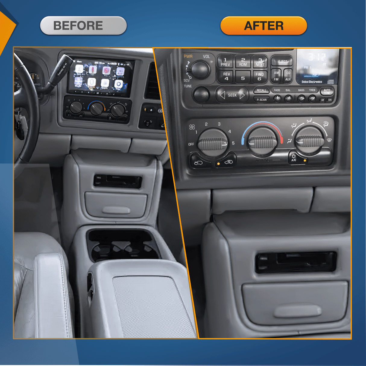 Climate Control Module A/C Heater Climate Control Module Switch Panel Compatible with 1999 2000 2001 2002 Silverado Sierra 2000-2002 Suburban/Tahoe/Yukon XL Truck Replacement Air Conditioning Control Module