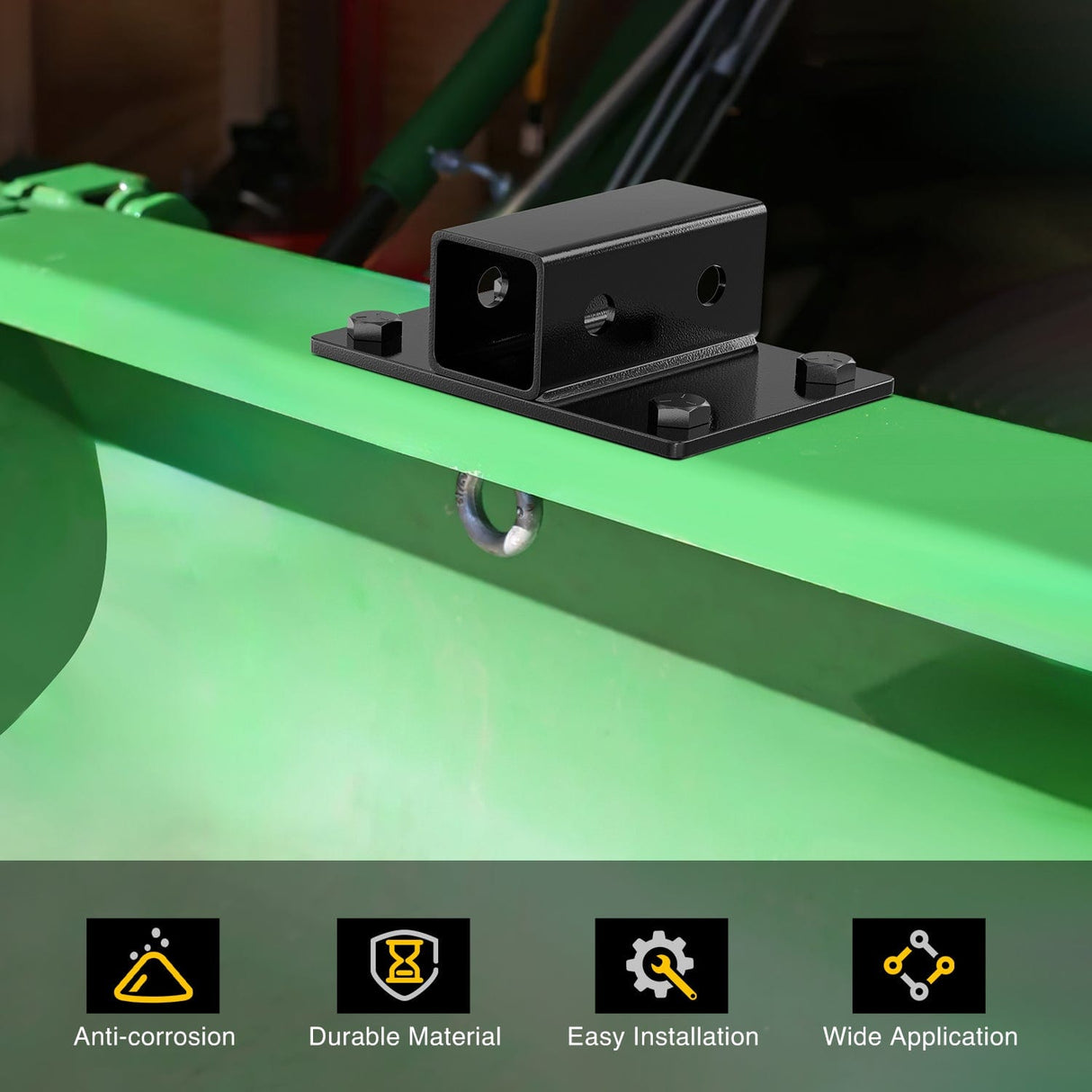 Trailer Hitch Bolt on Tractor Bucket 2 inch Receiver 5/8¡± Hitch Pin Hole Class 3 Trailer Hitch