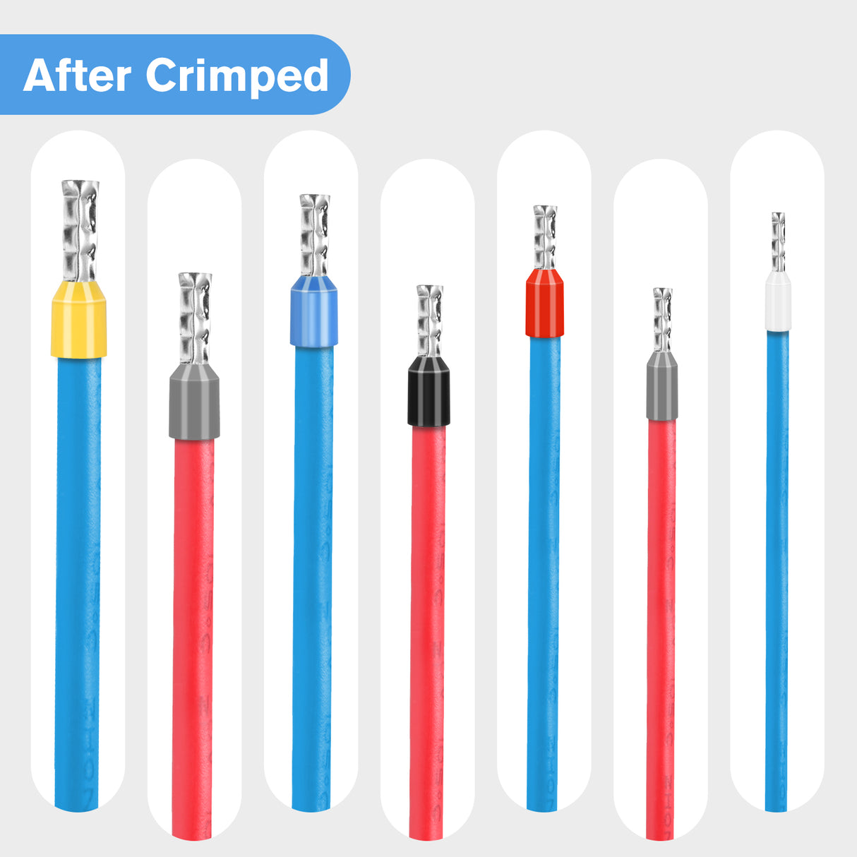 accessory 1900PCS Wire Ferrule Terminals Kit AWG 22 20 18 16 14 12 10 Gauge Crimp Connectors Nylon Insulated Pin Cord End Insert Type for Single Double Electric