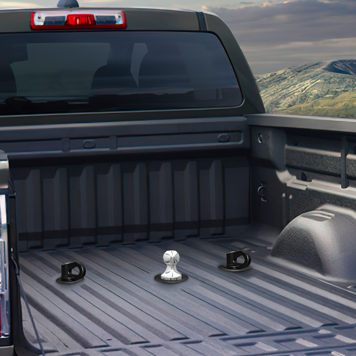 Nilight Puck System Gooseneck Hitch Kit (60692) for 2016-2025 Chevy Silverado & GMC Sierra & Nissan Titan XD, 2013-2025 Ford F250 F350 F450, 2-5/16Inch Ball and Chain Anchor w/Storage Box