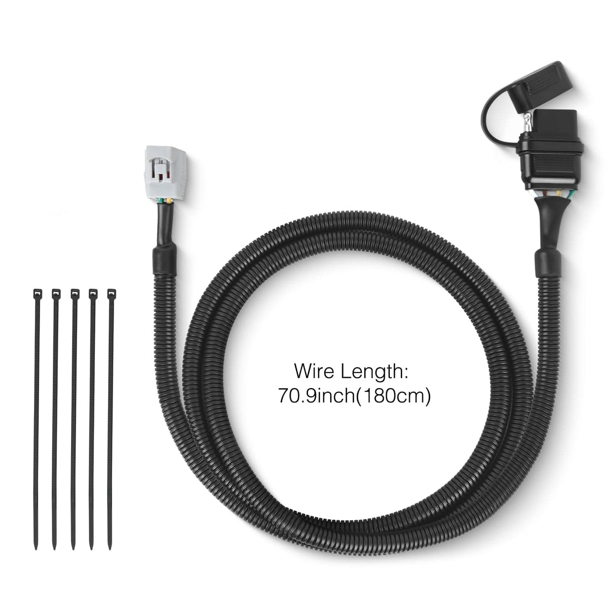 Wiring Harness Kit 4 Pin Trailer Wiring Harness Kit 56083 Custom for 2010 2011 2012 2013 2014 2015 2016 2017 2018 2019 2020 2021 2022 2023 RX350 RX450h RX350L RX350hL