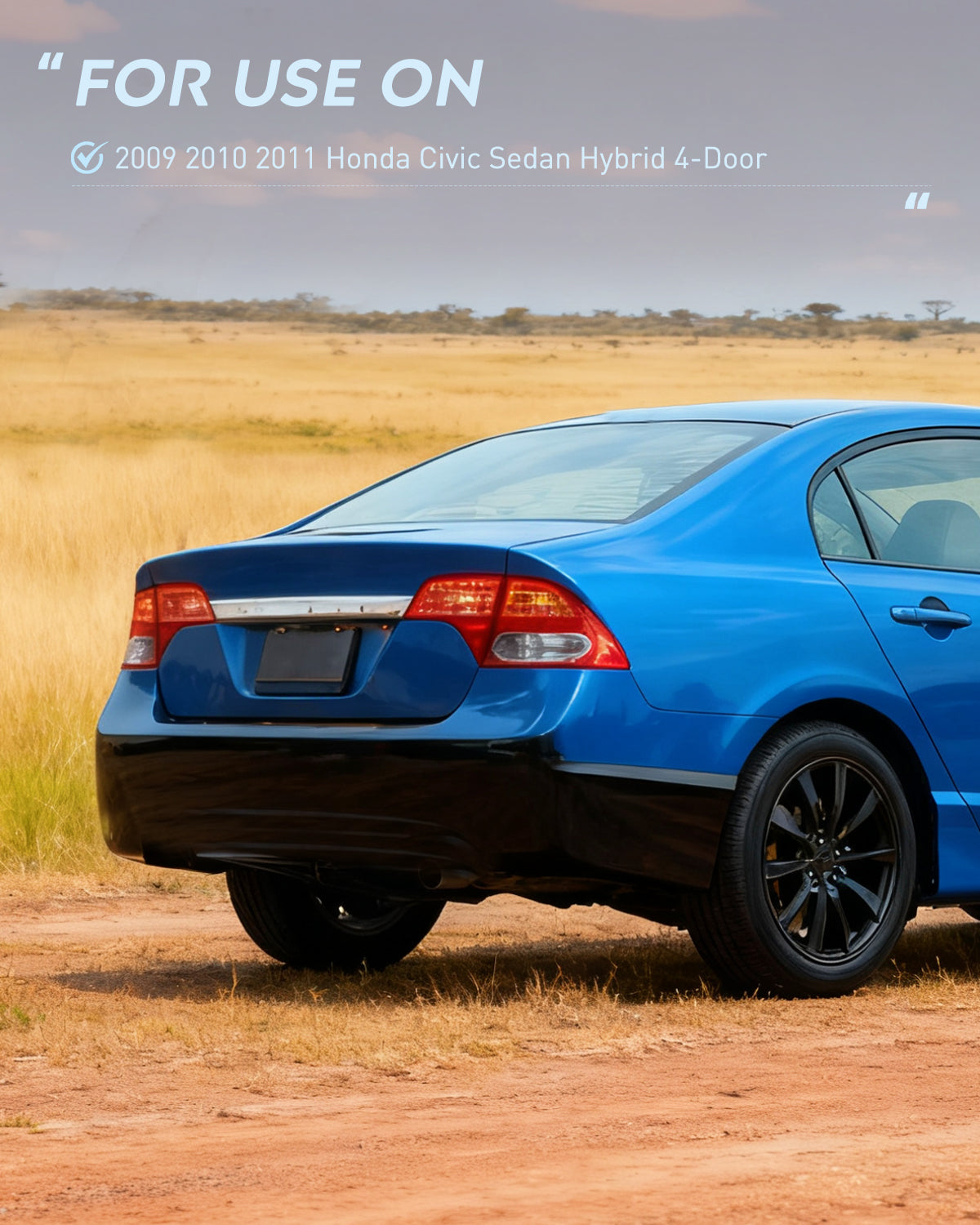 Taillight Assembly Compatible with 2009 2010 2011 Honda Civic Sedan Hybrid 4 Door Rear Lamp Replacement OE Style Passenger Side