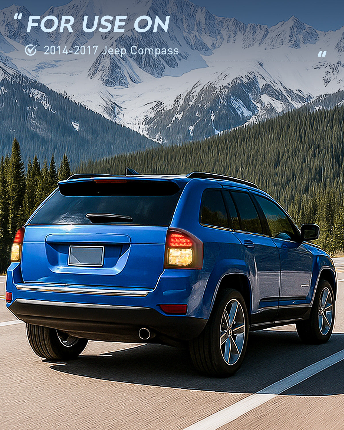 Taillight Assembly Compatible with 2014 2015 2016 2017 Jeep Compass Tail Light OE Style Rear Lamp Replacement Passenger Side w/Bulbs