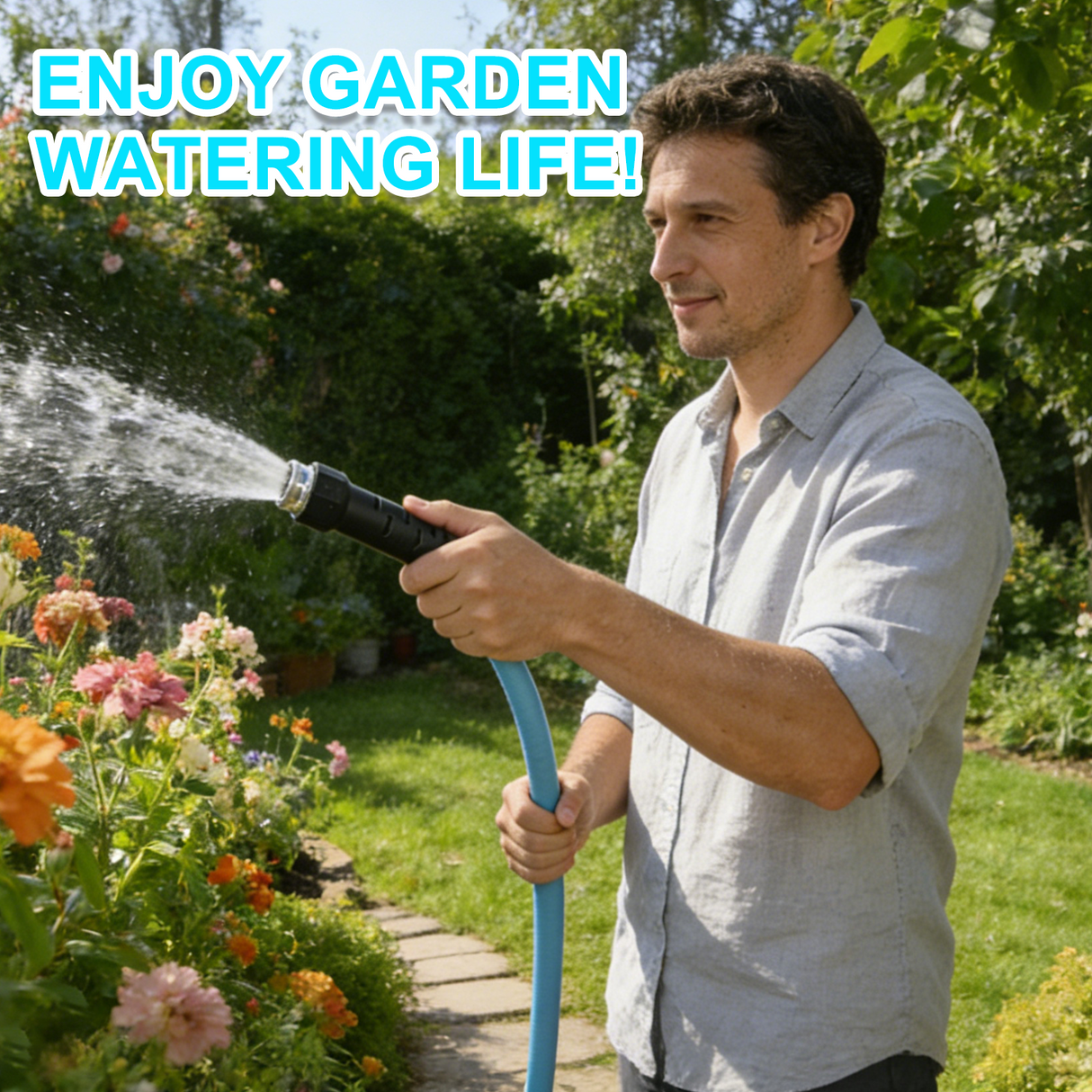 Nilight RV Parts RV Water Hose 25FT Garden Drinking Hoses with Storage Bag Leakproof Anti-Kink 5/8 Inch Inner Diameter Flexible Lightweight Freshwater Hose for RVs Campers Travel Trailer Boat Car Wash Accessories