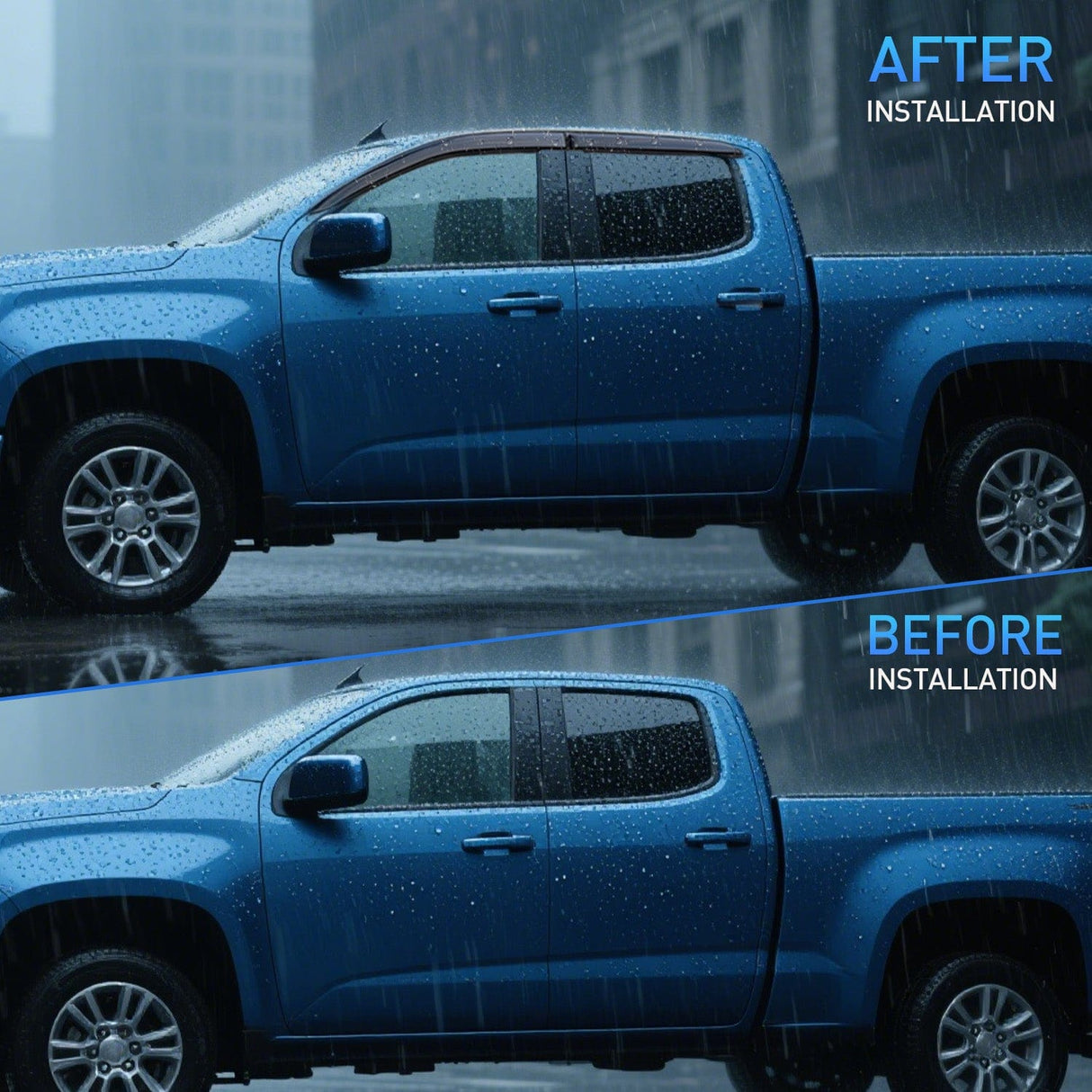 Rain Guards Window Visors for Chevy Silverado/GMC Sierra 1500/2500/3500/2500HD Extended Cab 1999-2006, Out-Channel Window Wind Deflectors Rain Guards -4PCS