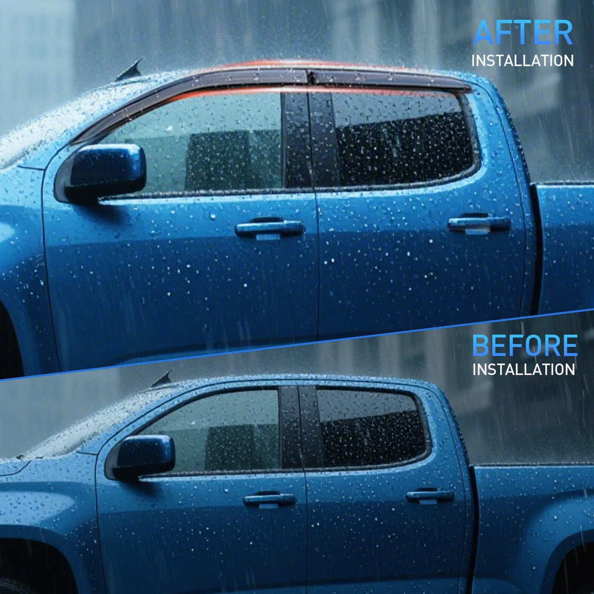 Rain Guards Window Visors for Ford Transit 2014 2015 2016 2017 2018 2019 2020 2021 2022 2023, Out-Channel Window Wind Deflectors Rain Guards -2PCS