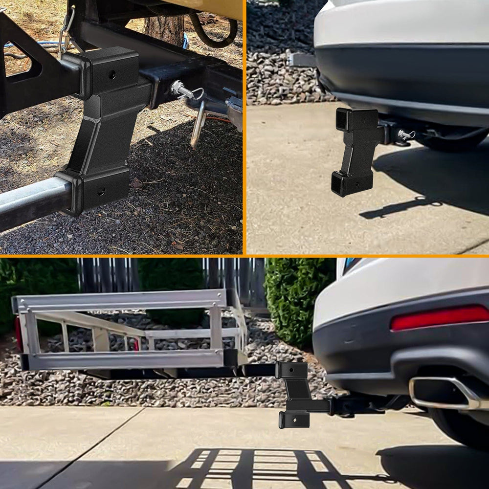 Trailer Hitch 2 Inch Trailer Dual Hitch Receiver with 2 & 6Inch Rise or Drop