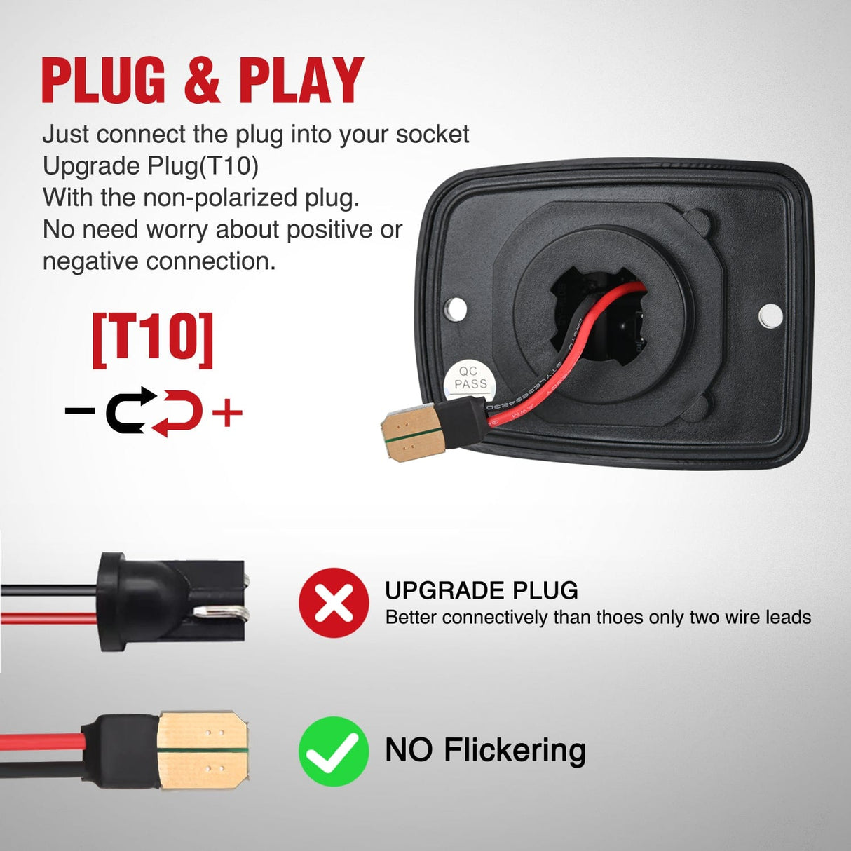 Tail Brake Turn Reverse Lights License Plate Lights Compatible with 1995 1996 1997 1998 1999 2000 2001 2002 2003 2004 Toyota Tacoma Red OLED Neon Tube 6000K White 2PCS Pack
