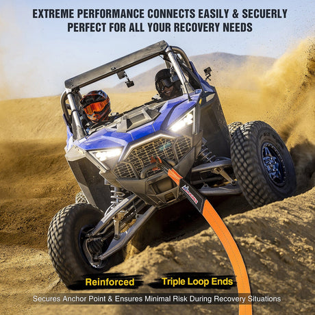 Tie Down Straps 3 x 20Inch Recovery Tow Strap Rope 31500LBS