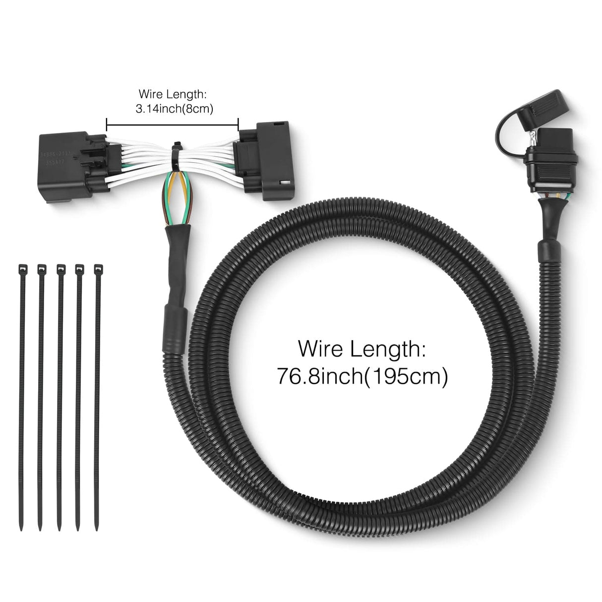 Wiring Harness Kit 4 Pin Trailer Wiring Harness Kit 56172 Vehicle Side Custom for 2011 2012 2013 2014 2015 2016 2017 2018 2019 Ford Explorer