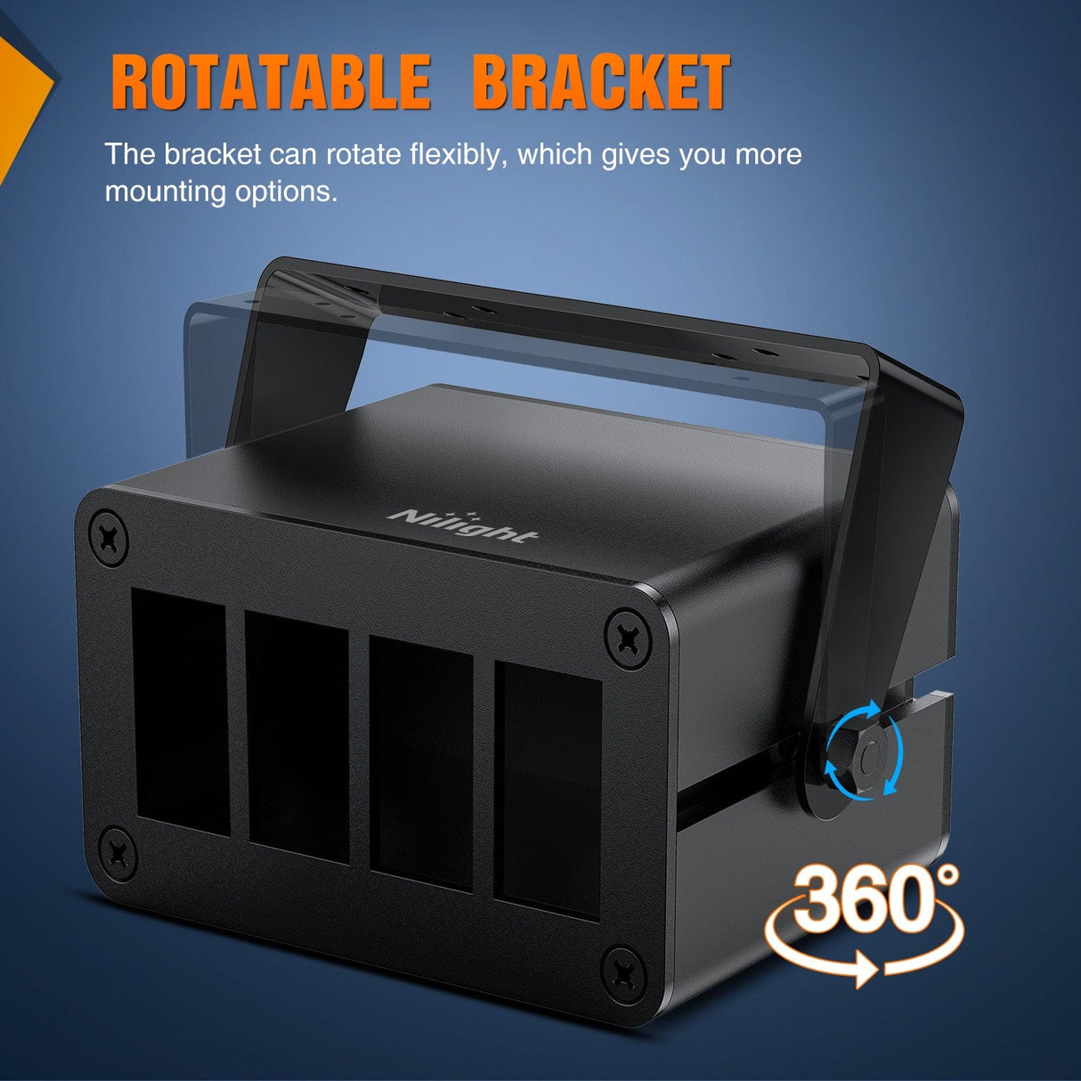 Rocker Switch 4 Gang Rocker Switch Box 4 Holes Panel Detachable Installation Housing Waterproof Aluminum Rotatable Mount Bracket 12V 24V DIY Toggle Switches Voltmeter USB Socket for Boats Cars RVs Trucks