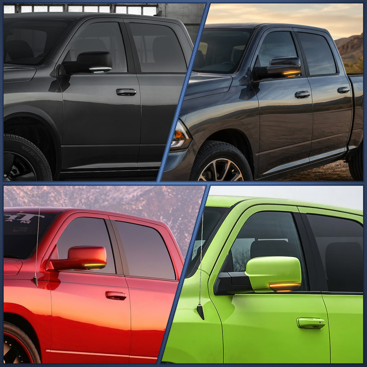 Side Mirror Marker Light for 2009 2010 2011 2012 2013 2014 2015 2016 2017 2018 2019 2020 2021 2022 Dodge Ram 1500 1500 Classic 2500 3500