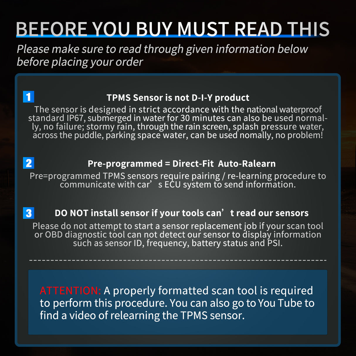 TPMS Sensor Compatible with 2014 2015 2016 2017 2018 2019 2020 2021 2022 RAM 2500 3500 4500 5500 Jeep Cherokee 2019-2022 Ram 1500 DS 434Mhz Tire Pressure Monitoring Sensors