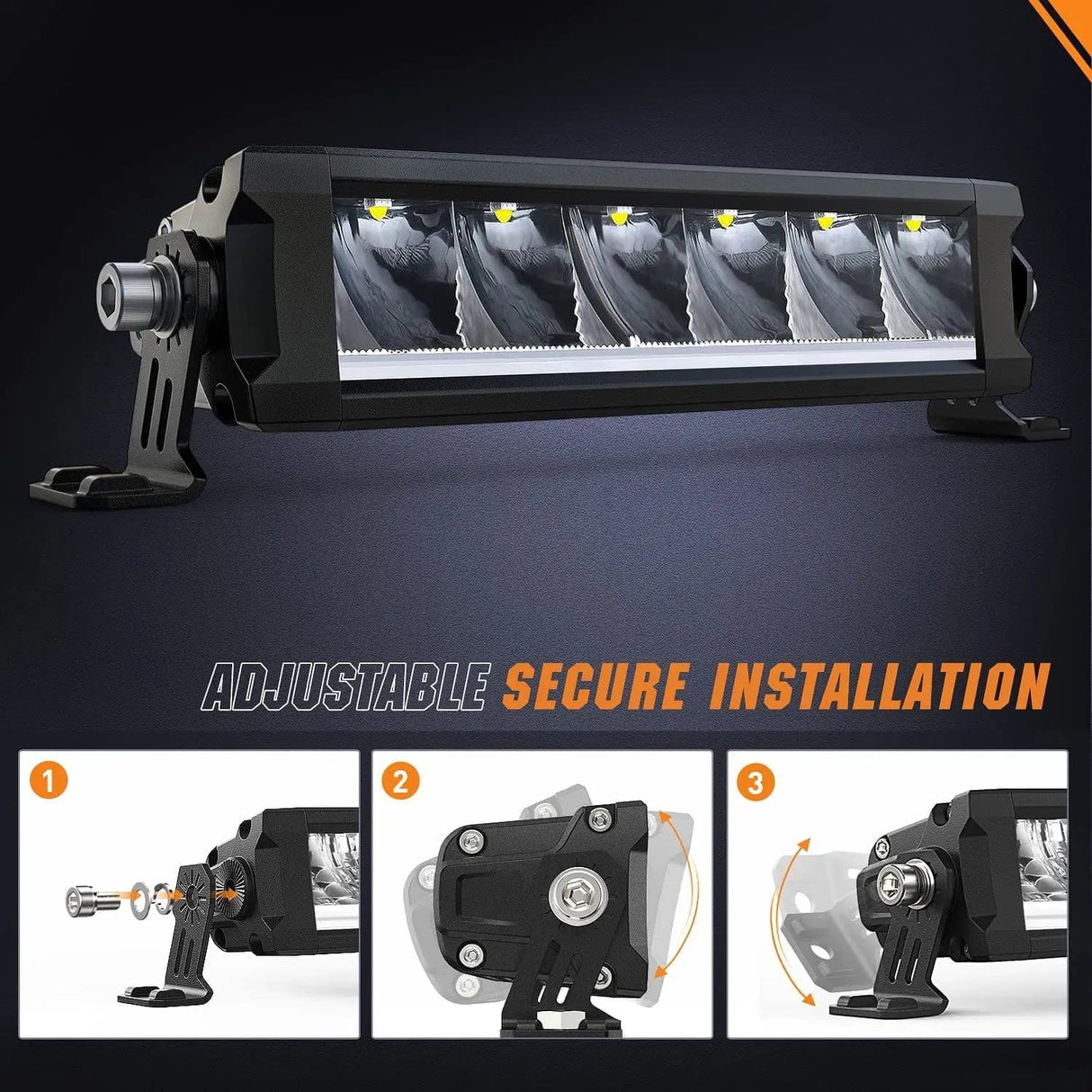 Motor Vehicle Lighting 9 Inch 30W 3365LM Slim Spot Built-in EMC DRL LED Light Bars (Pair) | 16AWG DT Wire