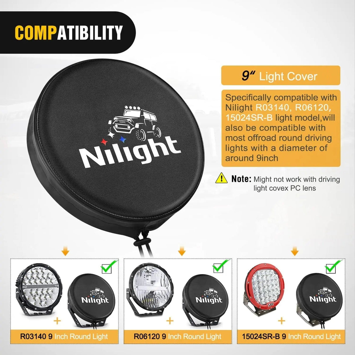 light cover 9 Inch Round Offroad Driving Pod Light Cover Type B