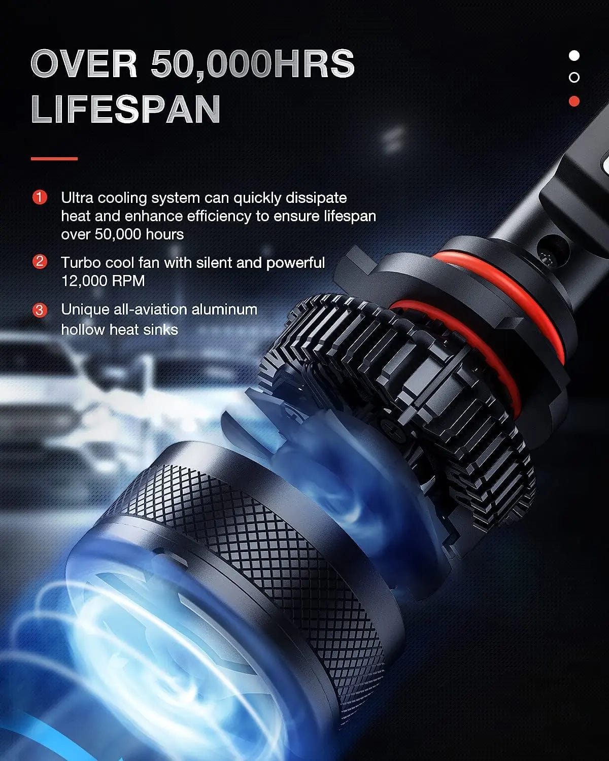 LED Headlight 9005 9006 LED Headlight Bulbs N40 Series 200W 40000LM 6000K IP67 | 4 BULBS