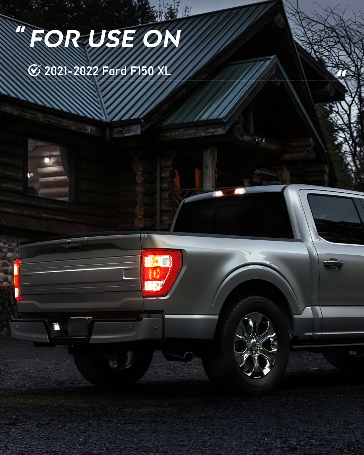 Nilight Taillight Assembly Compatible with 2021 2022 2023 Ford F150 XL Non Blind Spot Tail Light Model Rear Lamp Replacement OE Style halogen bulbs Passenger Side