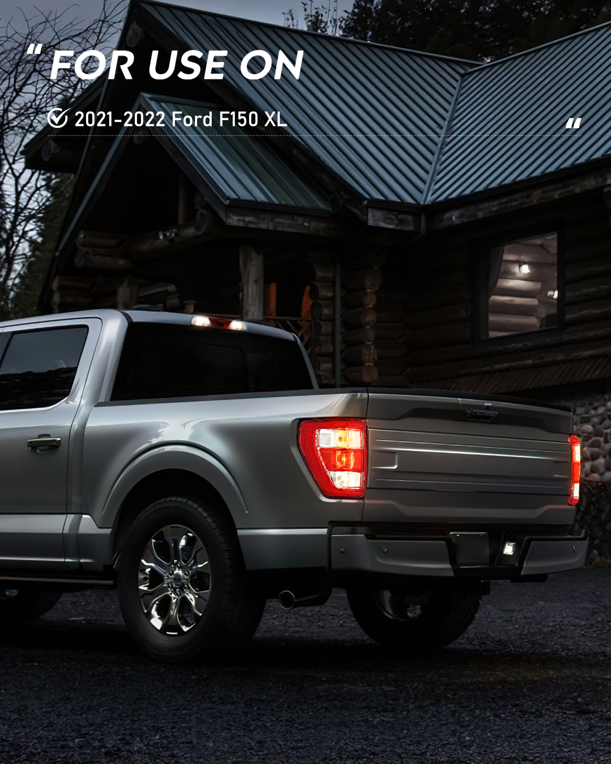 Nilight Taillight Assembly Compatible with 2021 2022 2023 Ford F150 XL Non Blind Spot Tail Light Model Rear Lamp Replacement OE Style halogen bulbs Driver and Passenger Side