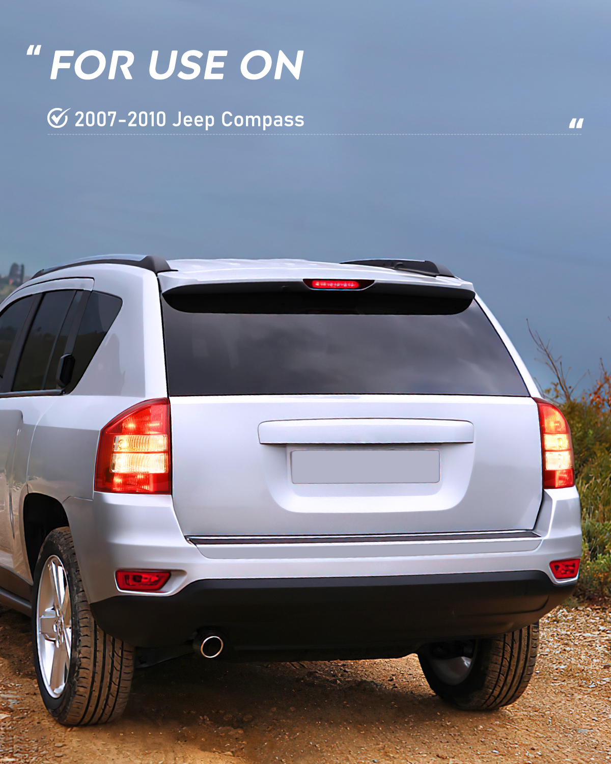 Nilight Taillight Assembly Compatible with 2007 2008 2009 2010 Jeep Compass Tail Light OE Style Rear Lamp Replacement Driver Side