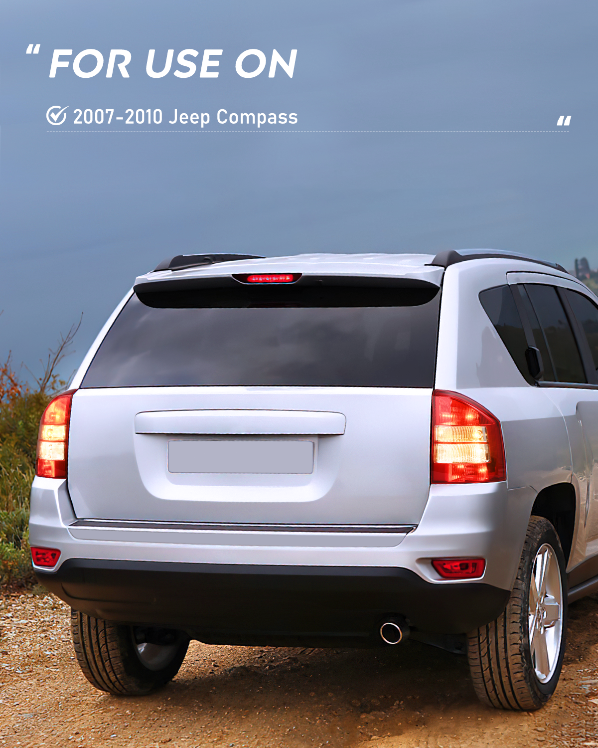 Nilight Taillight Assembly Compatible with 2007 2008 2009 2010 Jeep Compass Tail Light OE Style Rear Lamp Replacement Passenger Side