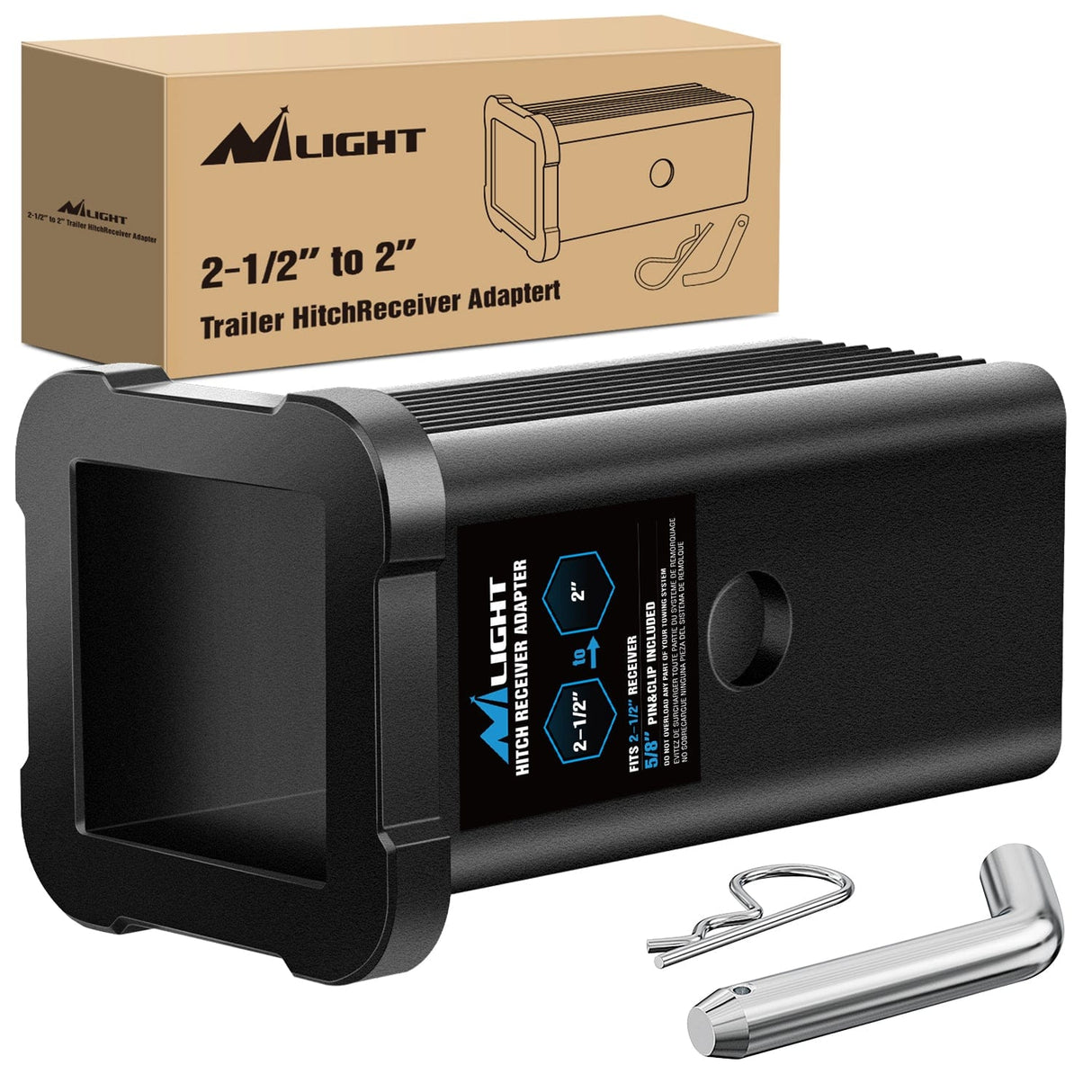 Trailer Hitch Trailer Hitch Receiver Extender Adapter Reducer 2-1/2 to 2 Inch