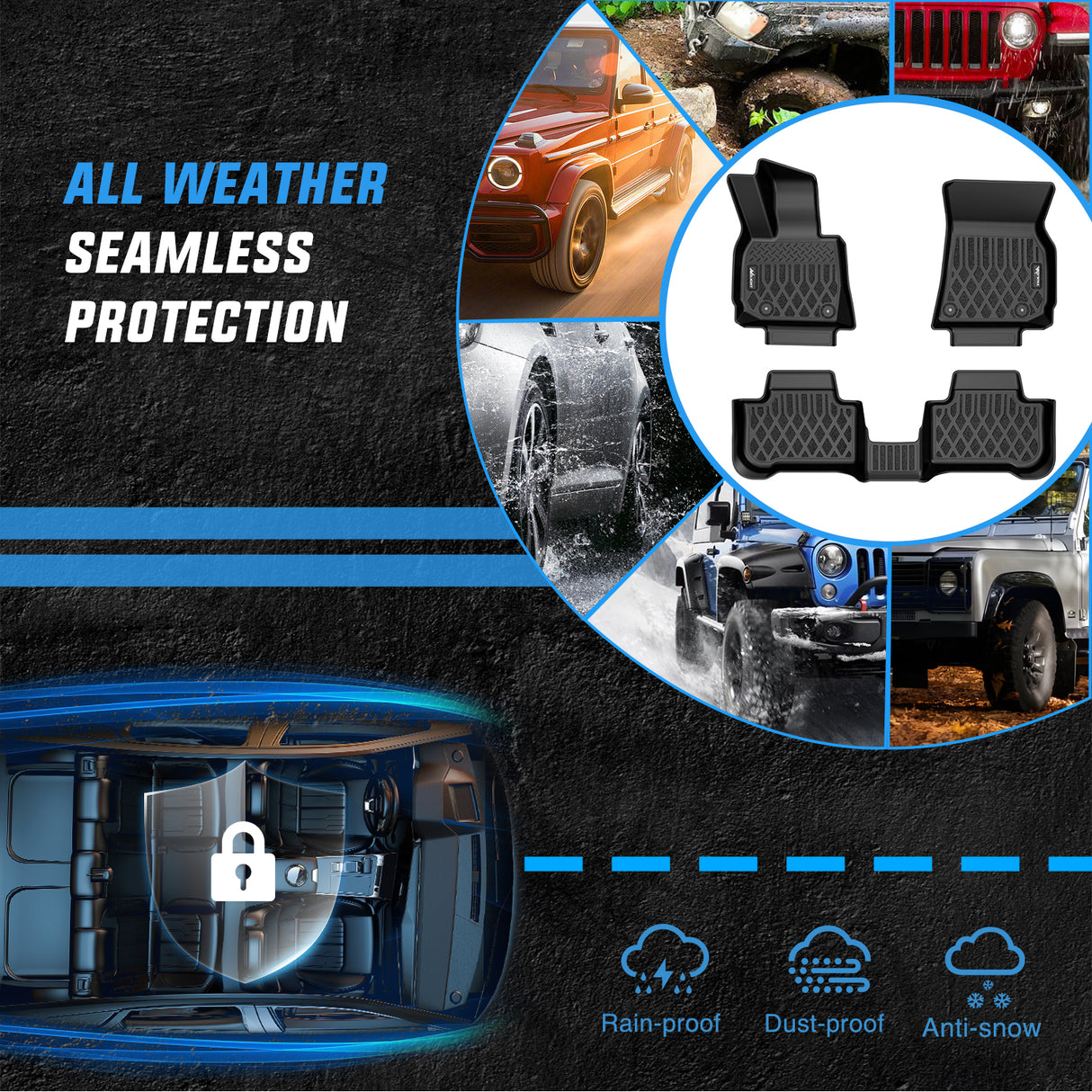 Floor Mat TPE Floor Mats for BMW X3 2025 2026 All Weather Custom Fit Heavy Duty Floor Liners