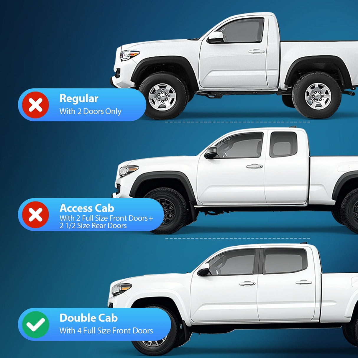 Rain Guards Window Rain Guards for Toyota Tacoma Double Cab 2016 2017 2018 2019 2020 2021 2022 2023, Out-Channel Window Visors Vent Wind Deflectors-4PCS