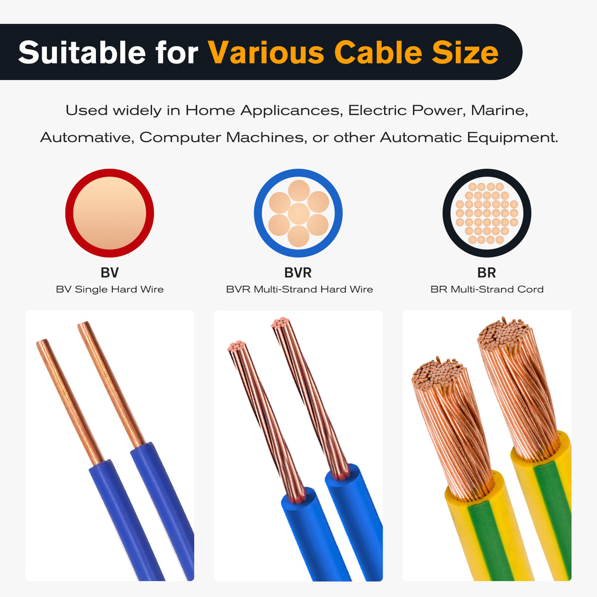 Nilight 100PCS Non Insulated Butt Connectors Kit AWG 24-8 Uninsulated Crimp Butt Connectors Pure Copper Tin Coated Crimp Terminals for Motorcycle Motorbike Car Truck Boats