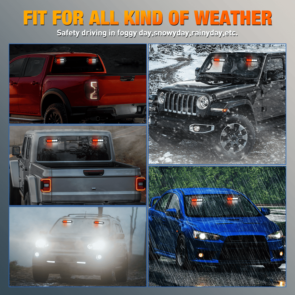 Led Strobe Light 12LED Emergency Strobe Traffic Advisor Light Bar 2 in 1 Red White Dash Warning Safety Flashing Lights Front/Rear Windshield Construction Lights for Trucks Cars Plow Police Firefighter Vehicles