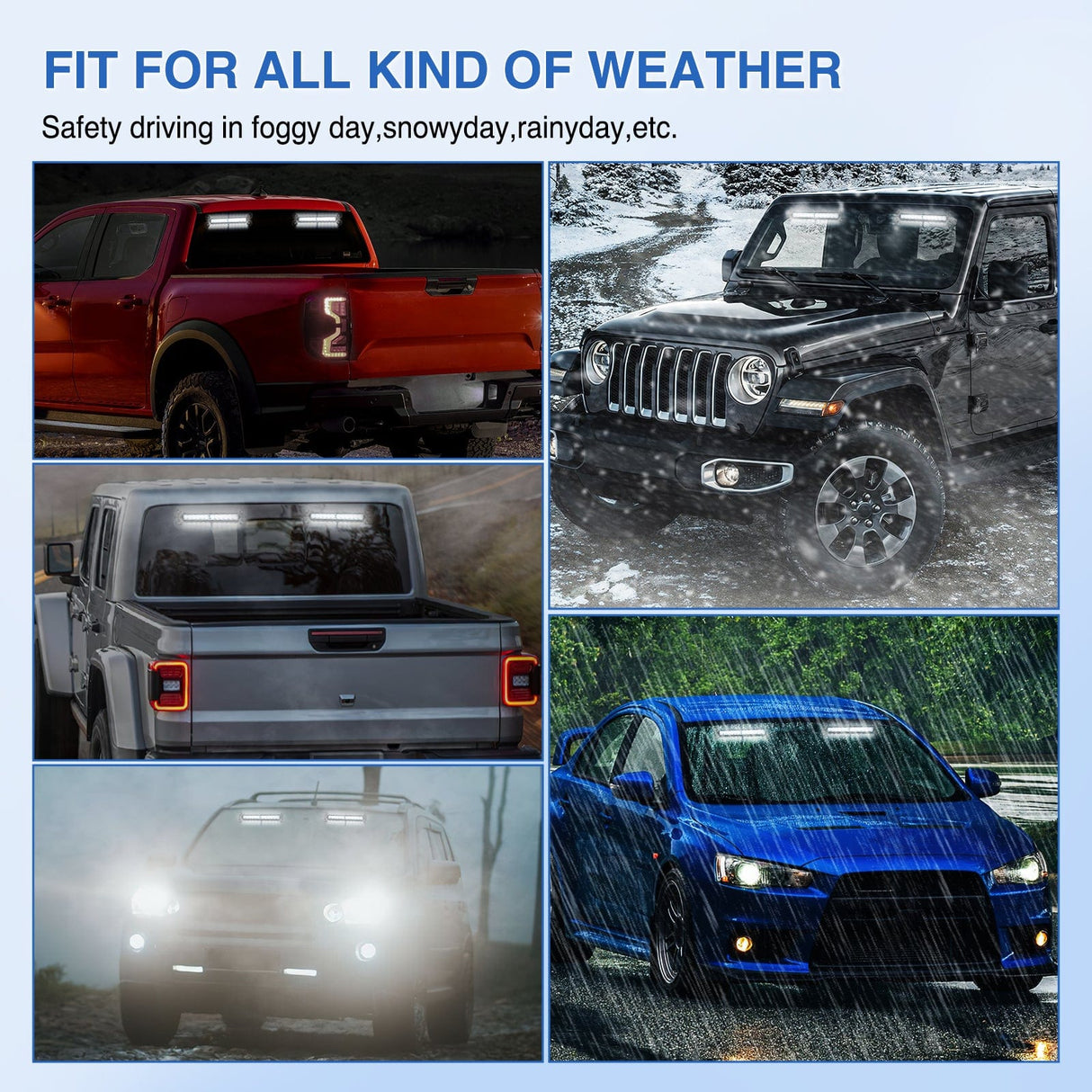 Led Strobe Light 24LED Emergency Strobe Traffic Advisor Light Bar 2 in 1 White Dash Warning Safety Flashing Lights Front/Rear Windshield Construction Lights for Trucks Cars Plow Police Firefighter Vehicles