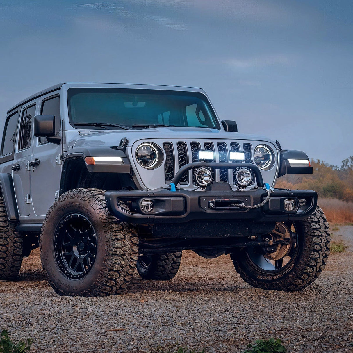 Light Bar Side Shooter Light Bar 4.3 Inch Triple Row Spot Flood Combo for Off Road Fog Driving Work Lighting on Truck SUV ATV UTV