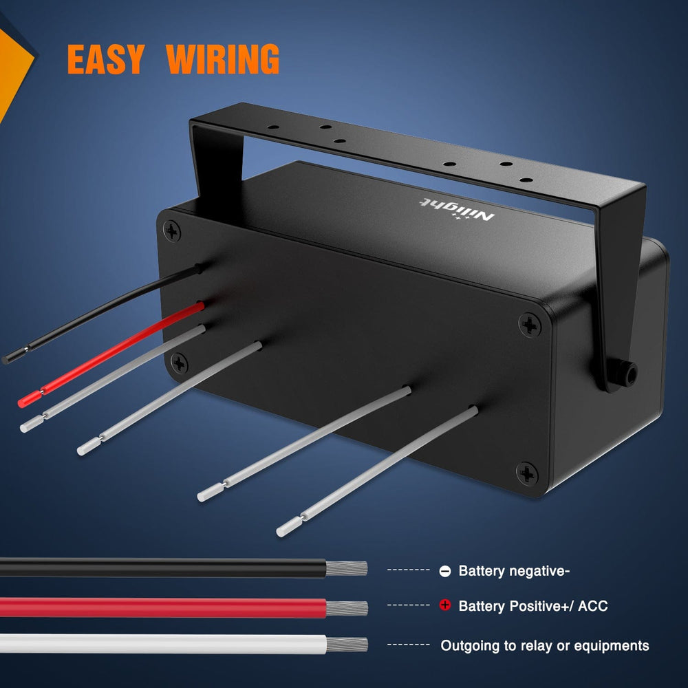 Rocker Switch 4Gang Aluminum ON/Off Rocker Switch Box w/ QC 3.0 Dual USB Charger Voltmeter