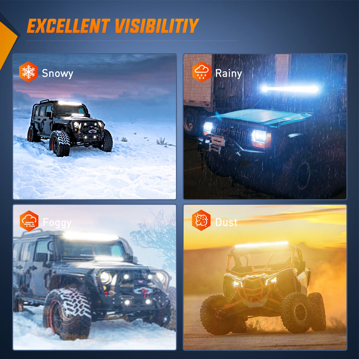 Nilight LED Light Bar 21inch 100W Spot Flood Combo Super Slim 9000LM Off Road 3D LED Driving Off Road Lights with Wiring Harness Kit-1 Lead for Trucks Pickup SUV ATV UTV Boat 4x4 Van Camper