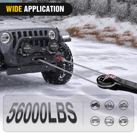 Shackle Recovery Ring 1/2inch x 24inch Synthetic Soft Shackle Recovery Ring Kit