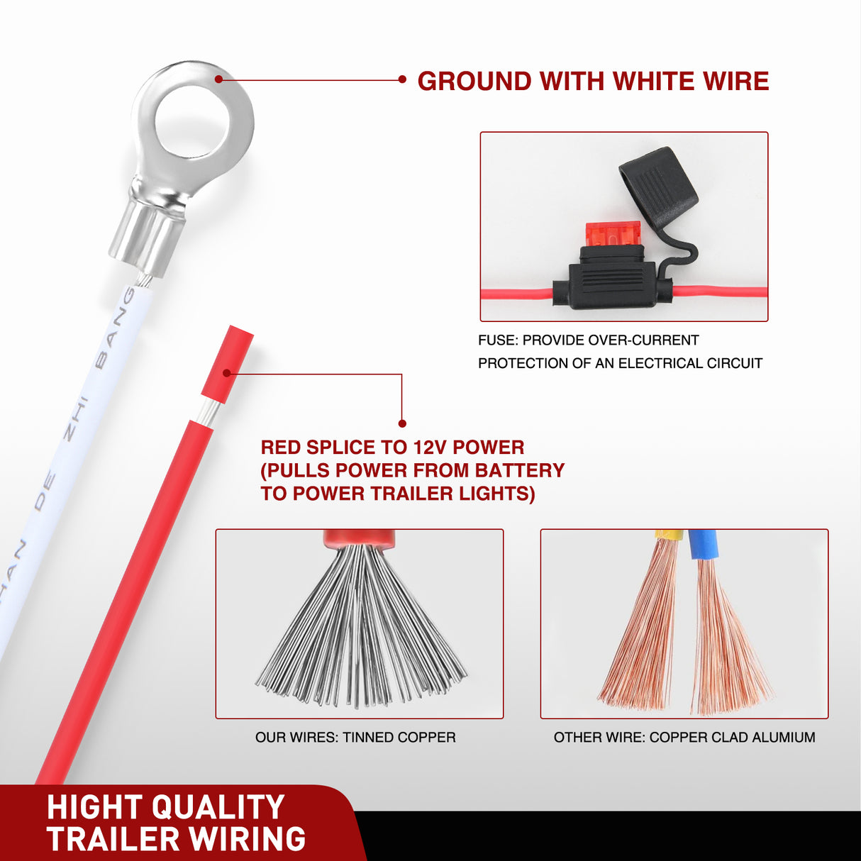 Nilight 4 Pin Trailer Wiring Harness Kit 56459 Vehicle Standard 4 Way Connector Custom for 2021 2022 2023 2024 2025 Nissan Rogue Simple Fit Tow Hitch Harness