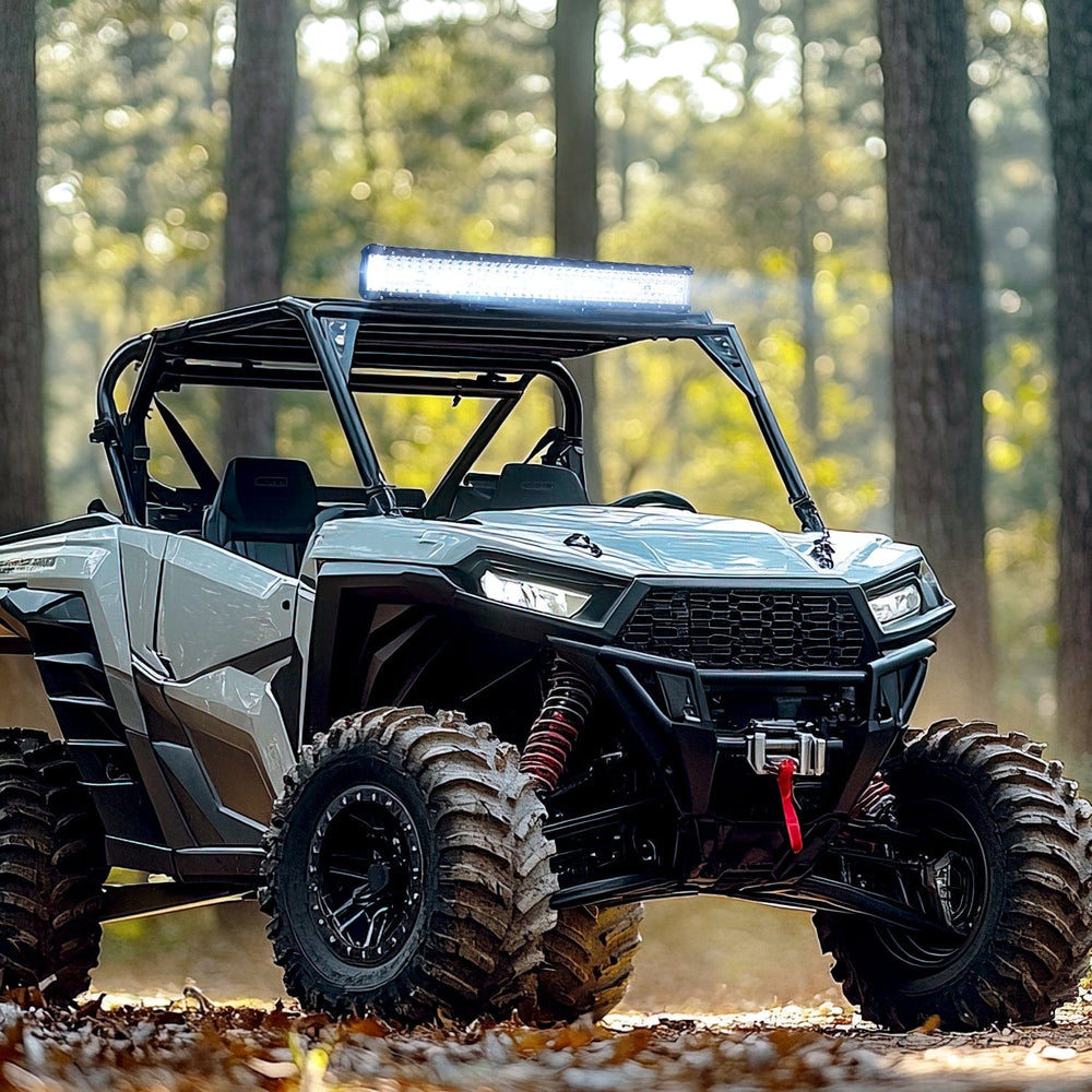 Light Bar Side Shooter Light Bar 20 Inch Triple Row Spot Flood Combo Work Off-Road Lighting on Truck SUV ATV UTV