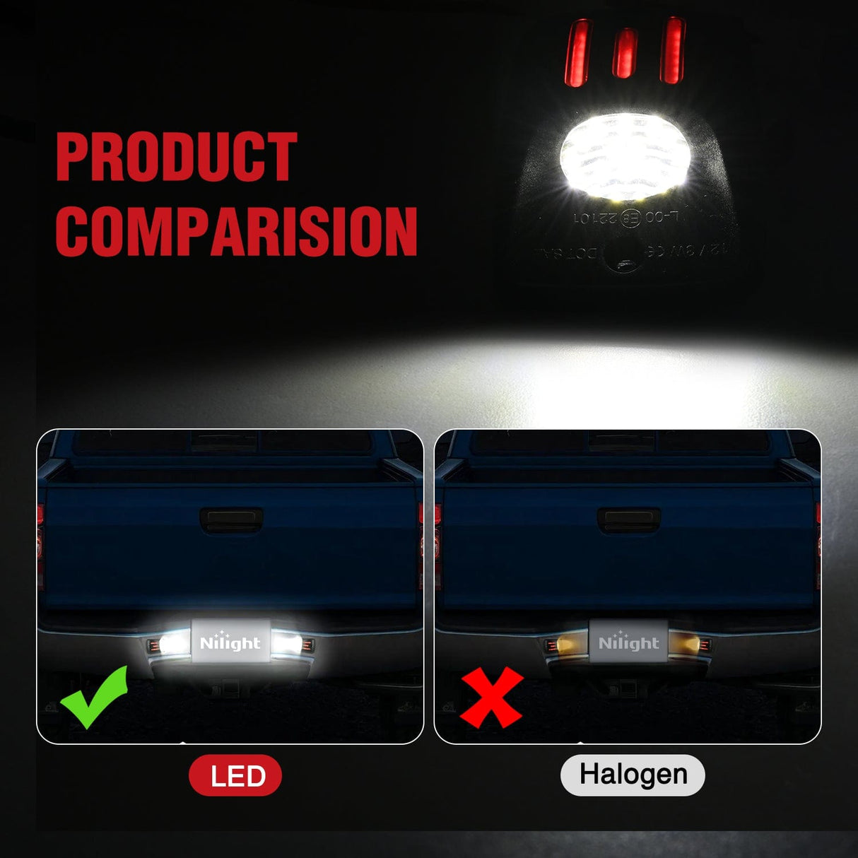 Tail Brake Turn Reverse Lights License Plate Lights Compatible with 1995 1996 1997 1998 1999 2000 2001 2002 2003 2004 Toyota Tacoma Red OLED Neon Tube 6000K White 2PCS Pack