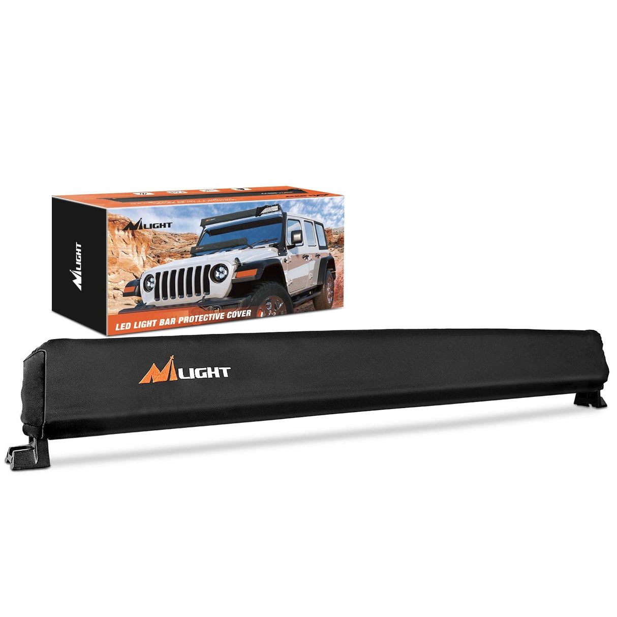 light cover LED Light Bar Cover 42 Inches Black Nylon Protective Sleeve Universal Fit Straight and Curved Bar Waterproof Dustproof Scratch-Proof Light Cover for Driving Off Road Lights