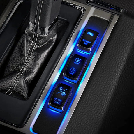 Rocker Switch 7Pin DPDT On/Off Momentary NAV/ANC Lights Rocker Switch Blue