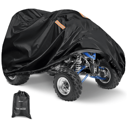ATV Cover Waterproof 420D Heavy Duty Ripstop Material Black Protects 4 Wheeler from Snow Rain All Season All Weather UV Protection Fits up to 82" Nilight