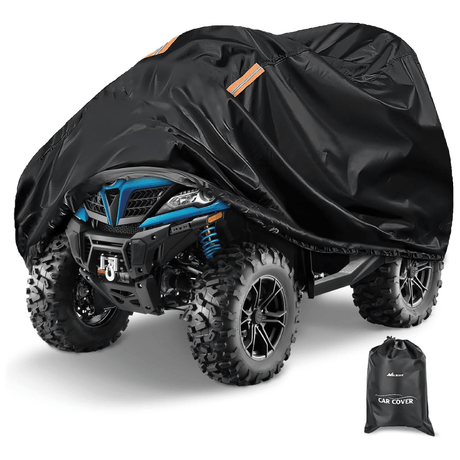 ATV Cover Waterproof 420D Heavy Duty Ripstop Material Black Protects 4 Wheeler from Snow Rain All Season All Weather UV Protection Fits up to 86 Inch Nilight