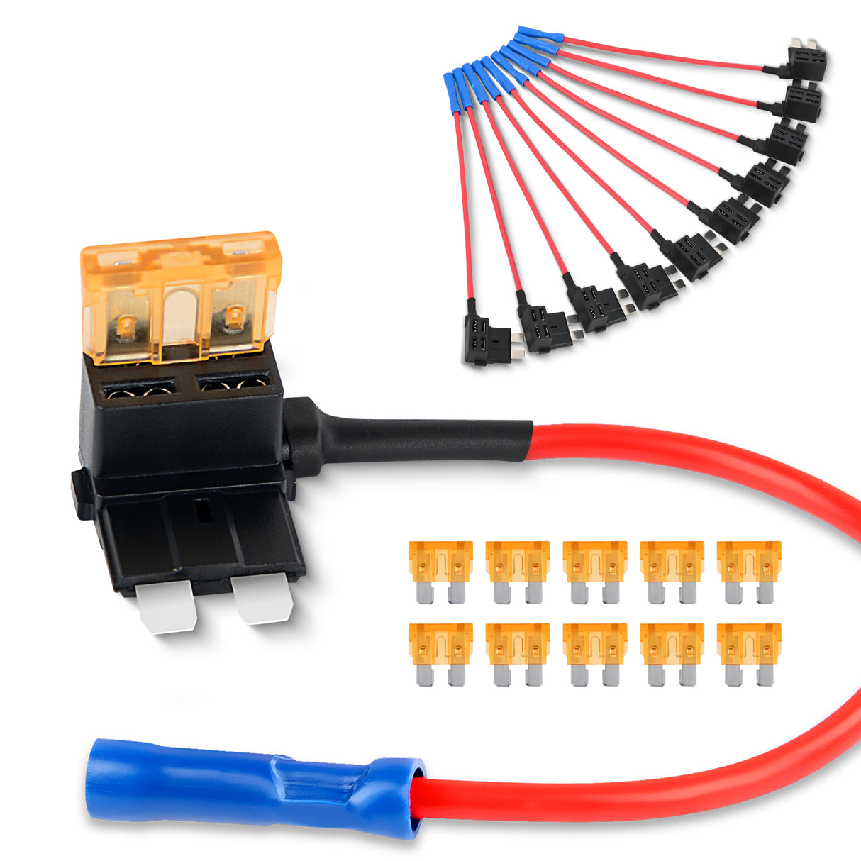 Wiring Harness Kit 10Pcs Standard Add-A-Circuit Fuse Adapter