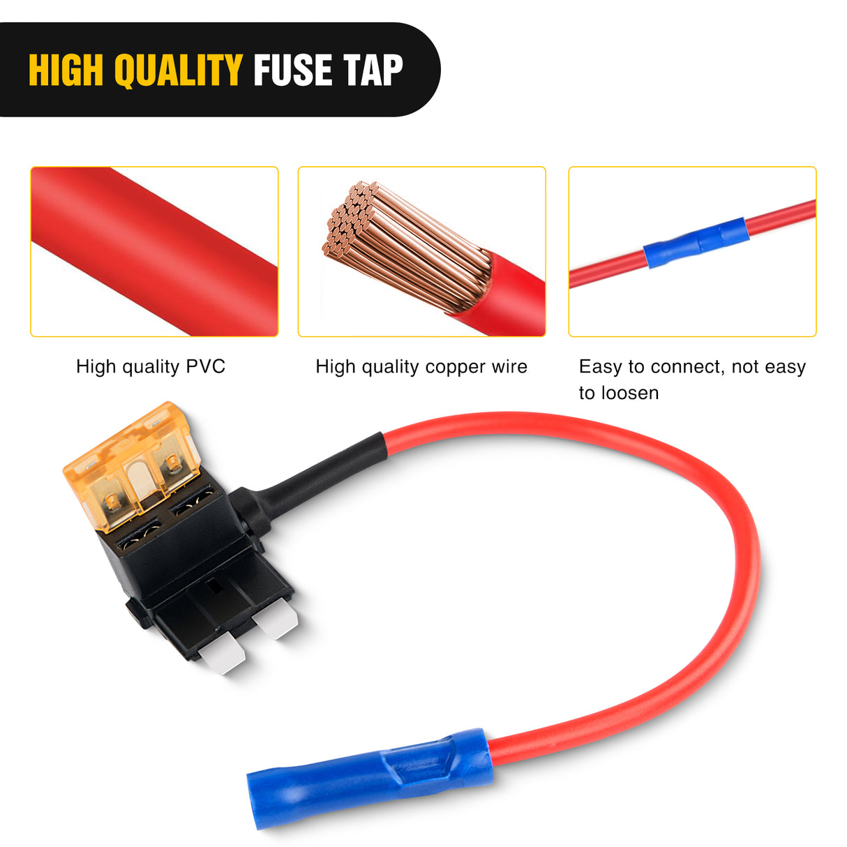 Wiring Harness Kit 10Pcs Standard Add-A-Circuit Fuse Adapter