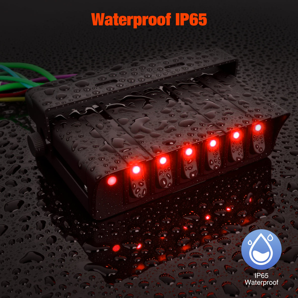 6Gang SPST Rocker Switch Box 60Amp Max