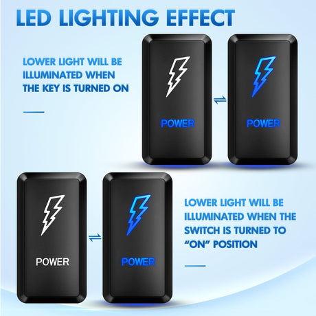 Rocker Switch Toyota Power Push Button Switch 12V ON Off Switch with Connector Wire Kit