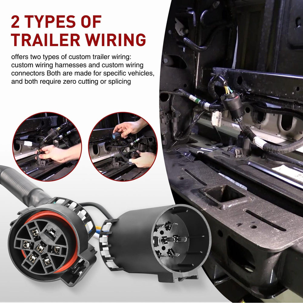 Accessories USCAR 7 Pin Trailer Wiring Harness 7ft for Chevy Ford GMC Dodge Nissan Toyota 5th Wheel Gooseneck Trailer