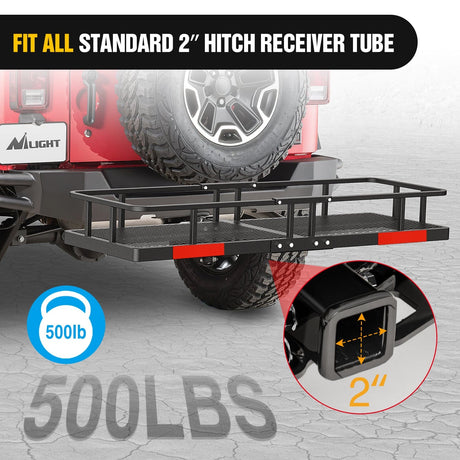 Cargo Carrier 60 x 20 x 7.87 Inch Hitch Cargo Carrier