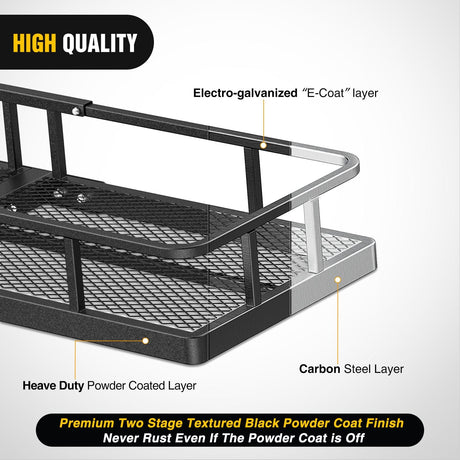 Cargo Carrier 60 x 24 x 7.87 Inch Hitch Cargo Carrier & 5/8Inch Hitch Pin Clip Fits 2-Inch Receiver