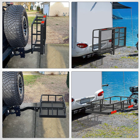 Cargo Carrier 60 x 24 x 7.87 Inch Hitch Cargo Carrier & 5/8Inch Hitch Pin Clip Fits 2-Inch Receiver